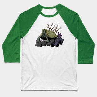 Ancient Turtle Skull Design Baseball T-Shirt